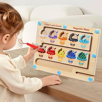 Amazon.co.jp: Giawkca 迷路 3歳 モンテッソーリ 0歳 玩具 磁気